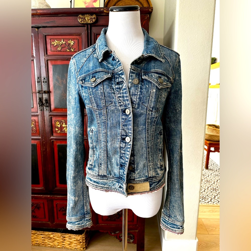 Pilcro from Anthropologie stone wash jean jacket Size S